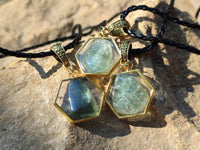 Hand Made Specially Selected Aquamarine Pendants - Sold Per Item - From South Africa - Toprock Gemstones and Minerals