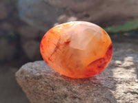 Polished Carnelian Agate Palm Stones x 20 From Madagascar - Toprock Gemstones and Minerals