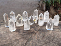 Polished Clear Quartz Crystals x 12 From Madagascar - Toprock Gemstones and Minerals
