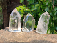 Polished Clear Quartz Crystals x 12 From Madagascar - Toprock Gemstones and Minerals