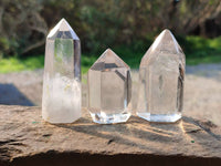 Polished Clear Quartz Crystals x 12 From Madagascar - Toprock Gemstones and Minerals