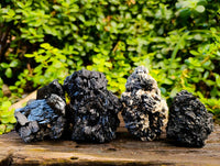 Natural Schorl Black Tourmaline Specimens x 4 From Erongo, Namibia - Toprock Gemstones and Minerals
