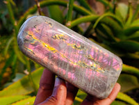 Polished Purple Labradorite Standing Free Forms x 4 From Tulear, Madagascar - Toprock Gemstones and Minerals