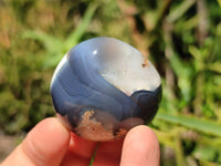 Polished Banded Agate Palm Stones x 12 From Madagascar - Toprock Gemstones and Minerals