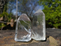 Polished Clear Quartz Crystals x 12 From Madagascar - Toprock Gemstones and Minerals