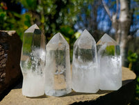 Polished Clear Quartz Crystals x 12 From Madagascar - Toprock Gemstones and Minerals