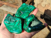 Polished Malachite Free Forms x 6 From Congo - Toprock Gemstones and Minerals