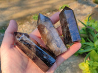 Polished Smokey Quartz Crystals x 6 From Madagascar - Toprock Gemstones and Minerals
