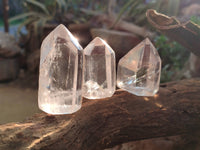 Polished Clear Quartz Crystals x 12 From Madagascar - Toprock Gemstones and Minerals