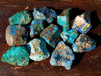 Natural Shattuckite with Chrysocolla Cobbed Specimens x 12 From Kaokoveld, Namibia - Toprock Gemstones and Minerals