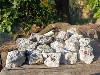 Natural Garnet In Quartz Feldspar Matrix Specimens x 17 From Namibia - Toprock Gemstones and Minerals