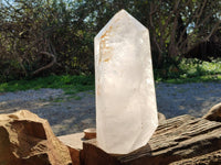 Polished Clear Quartz Crystal x 1 From Madagascar - Toprock Gemstones and Minerals