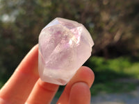 Polished Window Amethyst Crystals x 12 From Madagascar - Toprock Gemstones and Minerals