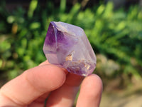 Polished Window Amethyst Crystals x 12 From Madagascar - Toprock Gemstones and Minerals
