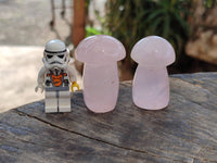 Polished Rose Quartz Mini Mushrooms x 20 Madagascar - Toprock Gemstones and Minerals