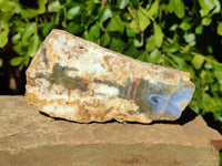 Polished On One Side 'Crazy' Blue Lace Agate x 7 From Namibia - Toprock Gemstones and Minerals