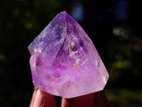 Polished Window Amethyst Crystals x 12 From Madagascar - Toprock Gemstones and Minerals