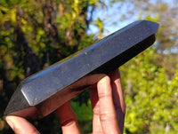 Polished Double Terminated Black Basalt Points x 4 From Madagascar - Toprock Gemstones and Minerals