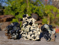 Natural Schorl Black Tourmaline Specimens x 6 From Erongo, Namibia - Toprock Gemstones and Minerals