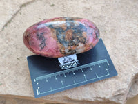 Polished Rhodonite Palm Stones x 6 From Rhusinga, Zimbabwe - Toprock Gemstones and Minerals