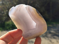 Polished Blue Lace Agate Standing Free Forms x 6 From Malawi - Toprock Gemstones and Minerals