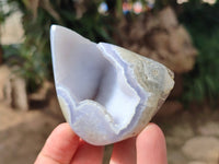 Polished Blue Lace Agate Standing Free Forms x 6 From Malawi - Toprock Gemstones and Minerals