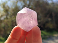 Polished Window Amethyst Crystals x 12 From Madagascar - Toprock Gemstones and Minerals