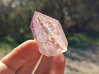 Polished Window Amethyst Crystals x 12 From Madagascar - Toprock Gemstones and Minerals