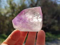 Polished Window Amethyst Crystals x 12 From Madagascar - Toprock Gemstones and Minerals