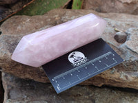 Polished Double Terminated Rose Quartz Points x 4 From Madagascar - Toprock Gemstones and Minerals
