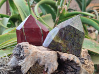 Polished Bastite Dragon Bloodstone Points x 6 From South Africa - Toprock Gemstones and Minerals