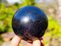 Polished Black Tourmaline Spheres x 3 From Madagascar - Toprock Gemstones and Minerals