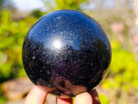 Polished Black Tourmaline Spheres x 3 From Madagascar - Toprock Gemstones and Minerals