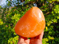 Polished Orange Twist Calcite Standing Free Forms x 3 From Madagascar - Toprock Gemstones and Minerals