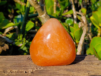 Polished Orange Twist Calcite Standing Free Forms x 3 From Madagascar - Toprock Gemstones and Minerals