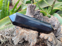 Polished Double Terminated Black Basalt Points x 4 From Madagascar - Toprock Gemstones and Minerals