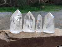 Polished Clear Quartz Crystals x 6 From Madagascar - Toprock Gemstones and Minerals
