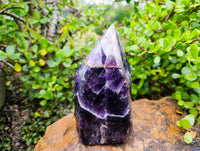 Polished Chevron Amethyst Crystal x 1 From Zambia - Toprock Gemstones and Minerals