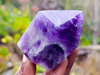 Polished Chevron Amethyst Crystals x 4 From Zambia - Toprock Gemstones and Minerals