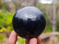 Polished Black Tourmaline Spheres x 3 From Madagascar - Toprock Gemstones and Minerals