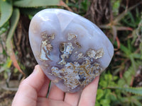 Polished Banded Agate Standing Free Forms x 3 From Madagascar - Toprock Gemstones and Minerals
