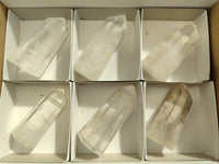 Polished Clear Quartz Crystals x 6 From Madagascar - Toprock Gemstones and Minerals