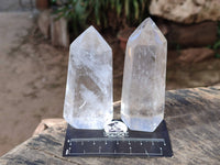 Polished Clear Quartz Crystals x 6 From Madagascar - Toprock Gemstones and Minerals