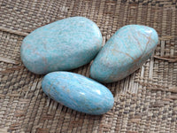 Polished Amazonite Palm Stones x 14 From Madagascar - Toprock Gemstones and Minerals