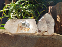 Polished Clear Quartz Crystals x 2 From Madagascar - Toprock Gemstones and Minerals