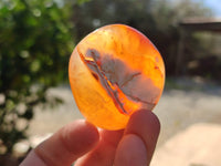 Polished Carnelian Agate Palm Stones x 12 From Madagascar - Toprock Gemstones and Minerals