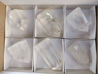 Polished Clear Quartz Crystals x 6 From Madagascar - Toprock Gemstones and Minerals