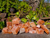 Natural Sunset Orange Calcite Specimens x 24 From Spitzkop, Namibia - Toprock Gemstones and Minerals
