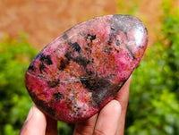 Polished Rhodonite Free Forms x 6 From Rhusinga, Zimbabwe - Toprock Gemstones and Minerals