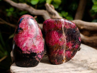 Polished Rhodonite Free Forms x 6 From Rhusinga, Zimbabwe - Toprock Gemstones and Minerals